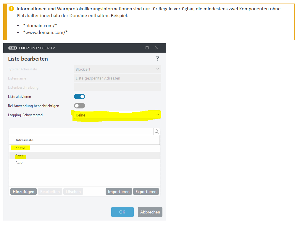 Download bestimmter Dateitypen aus dem Internet blockieren