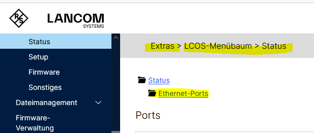 Externes VDSL Modem mit Lancom Router / Firewall
