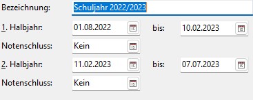 Cevex Administrator Zeiträume